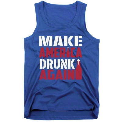 Make America Drunk Again Funny Patriotic Meaningful Gift Tank Top