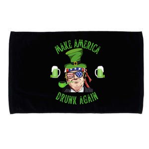 Make America Drunk Again Funny Trump St Patricks Paddys Day Gift Microfiber Hand Towel