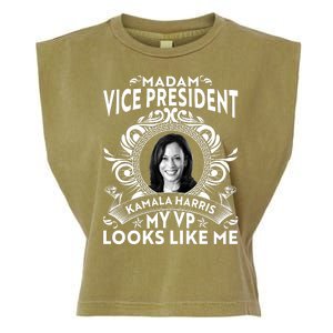 Madam Vice President Kamala Harris My VP Looks Like Me Garment-Dyed Women's Muscle Tee