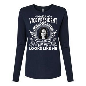 Madam Vice President Kamala Harris My VP Looks Like Me Womens Cotton Relaxed Long Sleeve T-Shirt