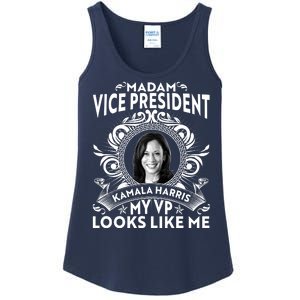 Madam Vice President Kamala Harris My VP Looks Like Me Ladies Essential Tank