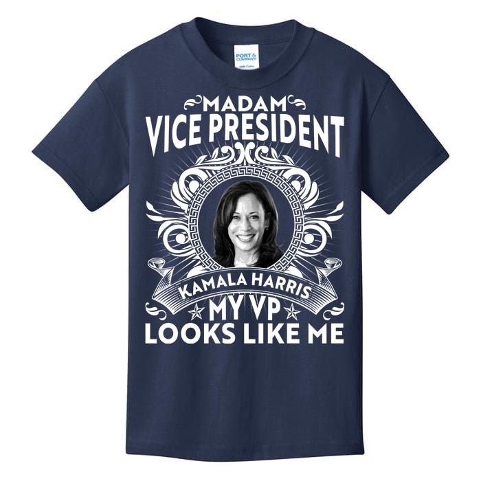 Madam Vice President Kamala Harris My VP Looks Like Me Kids T-Shirt