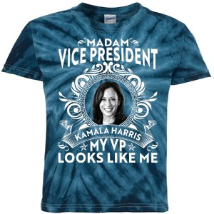 Madam Vice President Kamala Harris My VP Looks Like Me Kids Tie-Dye T-Shirt