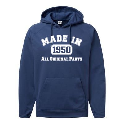 Made In 1950 All Original Parts Performance Fleece Hoodie