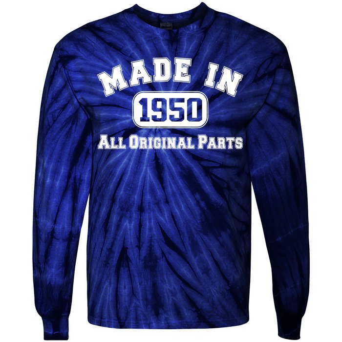 Made In 1950 All Original Parts Tie-Dye Long Sleeve Shirt