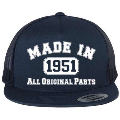 Made In 1951 All Original Parts Flat Bill Trucker Hat