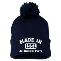 Made In 1951 All Original Parts Pom Pom 12in Knit Beanie