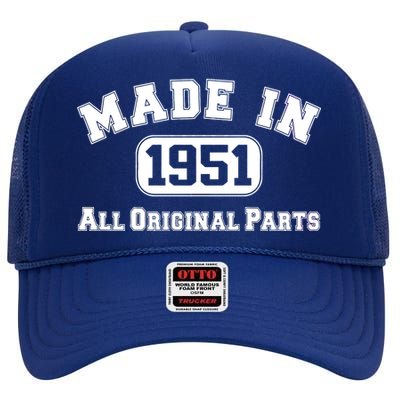 Made In 1951 All Original Parts High Crown Mesh Back Trucker Hat