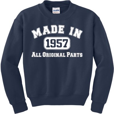 Made In 1957 All Original Parts Kids Sweatshirt