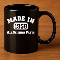 Made In 1958 All Original Parts 11oz C Handle Ceramic Mug