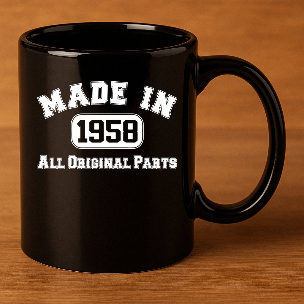 Made In 1958 All Original Parts 11oz C Handle Ceramic Mug