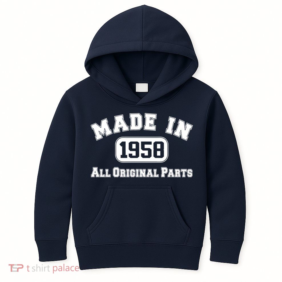 Made In 1958 All Original Parts Kids Hoodie
