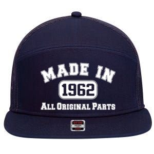 Made In 1962 All Original Parts 7 Panel Mesh Trucker Snapback Hat