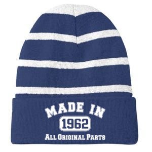 Made In 1962 All Original Parts Striped Beanie with Solid Band