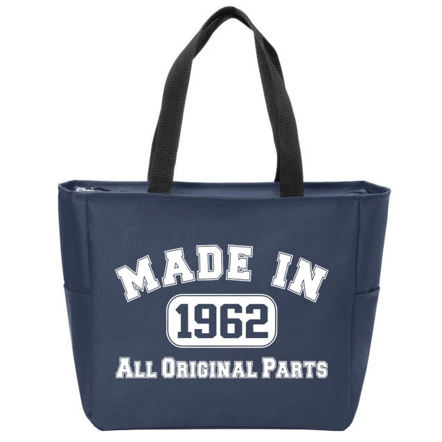 Made In 1962 All Original Parts Zip Tote Bag