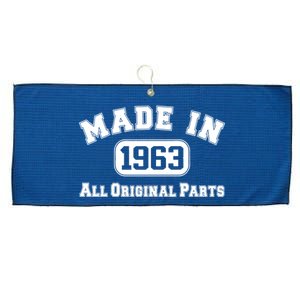 Made In 1963 All Original Parts Large Microfiber Waffle Golf Towel