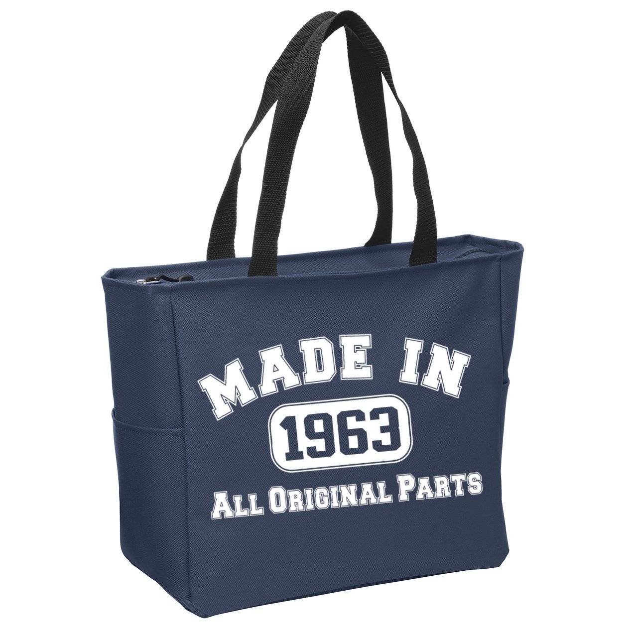 Made In 1963 All Original Parts Zip Tote Bag