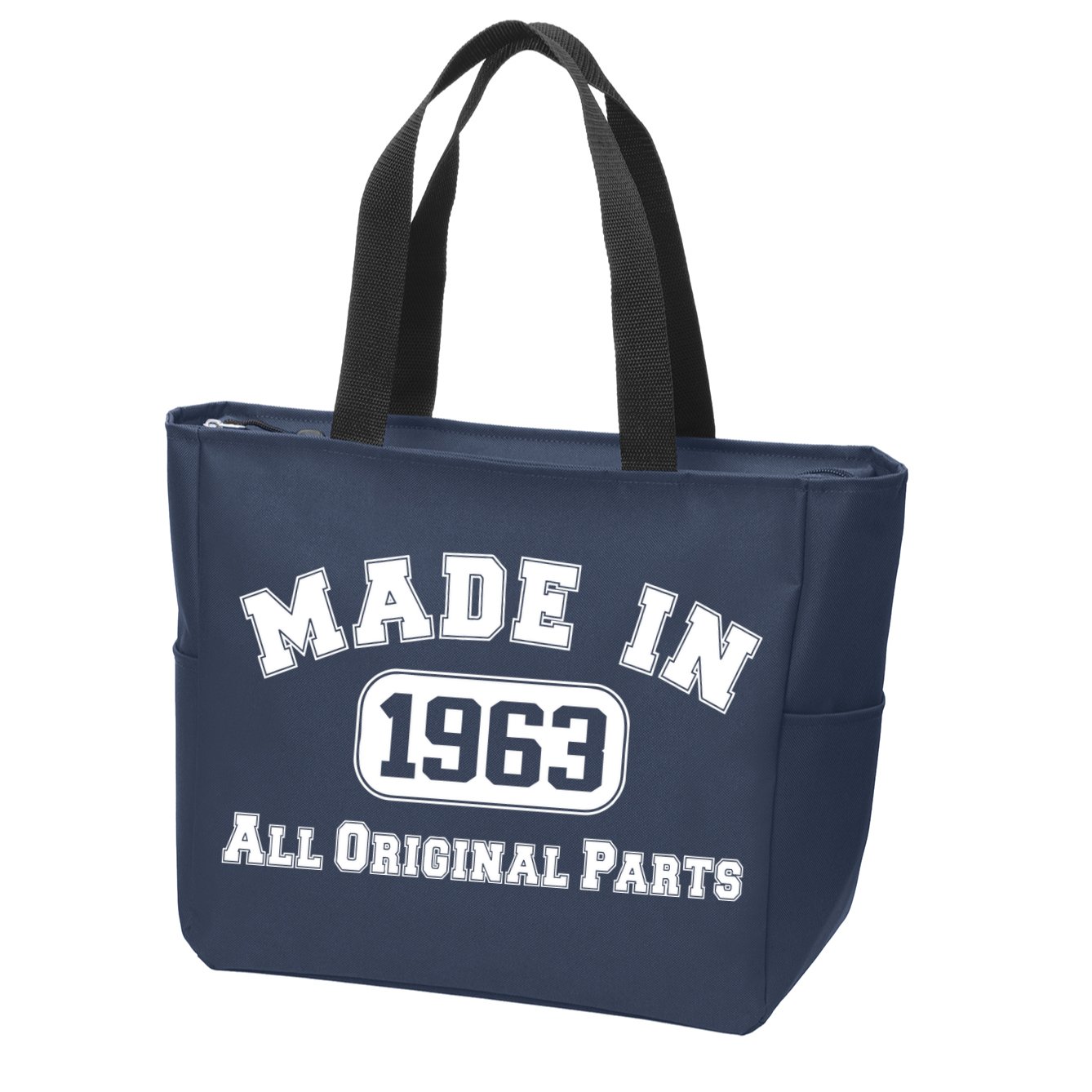 Made In 1963 All Original Parts Zip Tote Bag