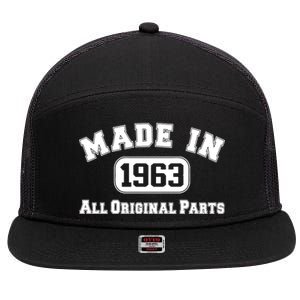 Made In 1963 All Original Parts1 7 Panel Mesh Trucker Snapback Hat