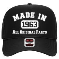 Made In 1963 All Original Parts1 High Crown Mesh Back Trucker Hat