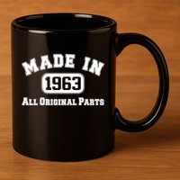 Made In 1963 All Original Parts1 11oz C Handle Ceramic Mug