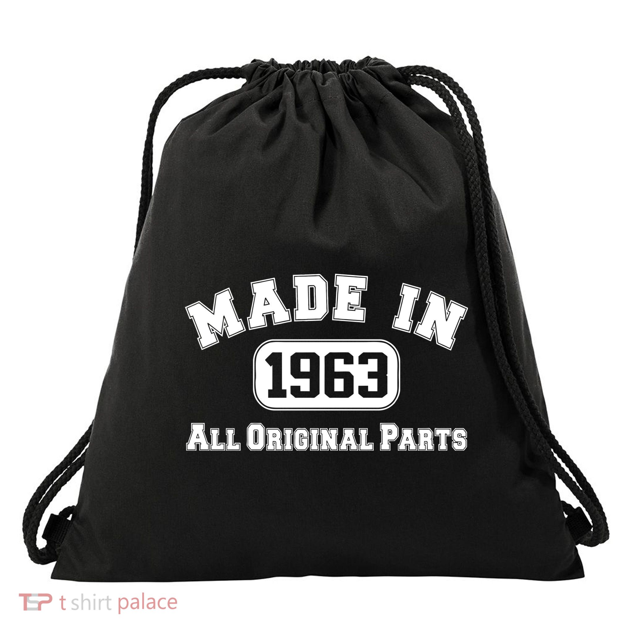 Made In 1963 All Original Parts1 Drawstring Bag