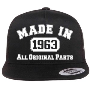 Made In 1963 All Original Parts1 Flat Bill Trucker Hat