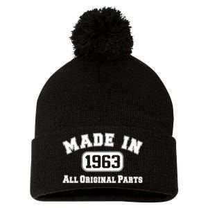 Made In 1963 All Original Parts1 Pom Pom 12in Knit Beanie