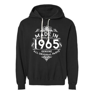 Made In 1965 Aged To Perfection Vintage Bithday Garment-Dyed Fleece Hoodie