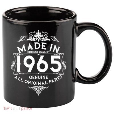 Made In 1965 Aged To Perfection Vintage Bithday 11oz C Handle Ceramic Mug