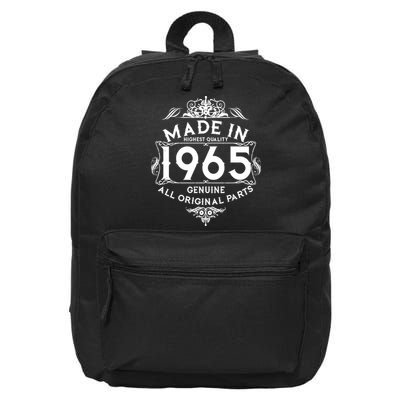 Made In 1965 Aged To Perfection Vintage Bithday 16 in Basic Backpack