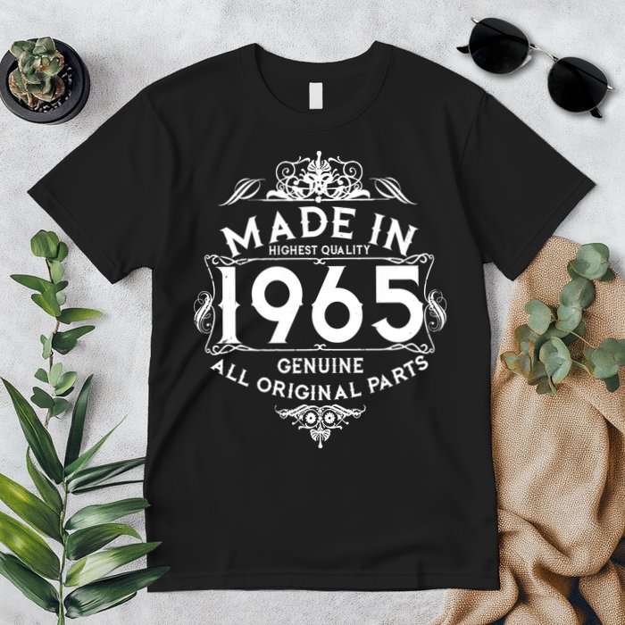 Made In 1965 Aged To Perfection Vintage Bithday Premium T-Shirt