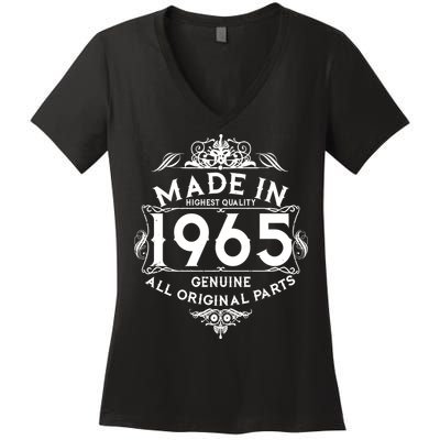 Made In 1965 Aged To Perfection Vintage Bithday Women's V-Neck T-Shirt