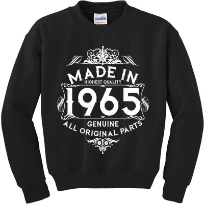 Made In 1965 Aged To Perfection Vintage Bithday Kids Sweatshirt