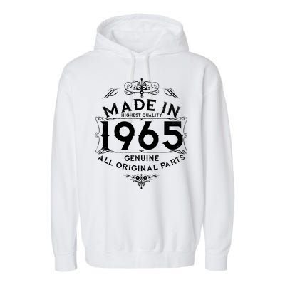 Made In 1965 Aged To Perfection Vintage Bithday Garment-Dyed Fleece Hoodie