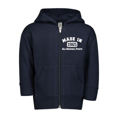 Made In 1965 All Original Parts Toddler Zip Fleece Hoodie