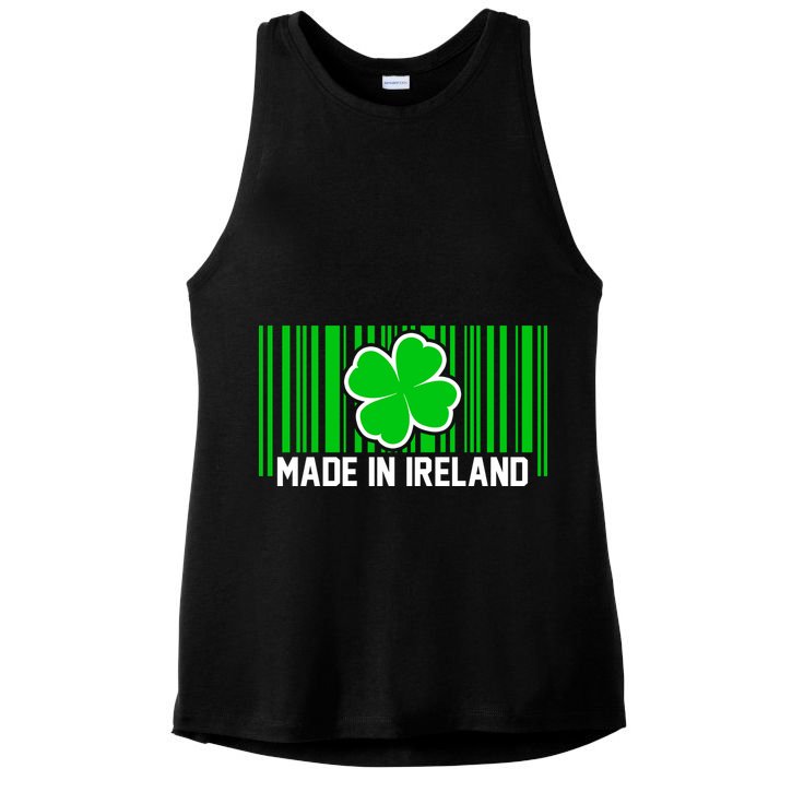 Made In Ireland -Irish Distressed Logo Ladies PosiCharge Tri-Blend Wicking Tank