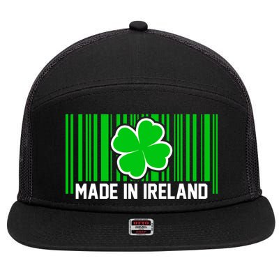 Made In Ireland -Irish Distressed Logo 7 Panel Mesh Trucker Snapback Hat