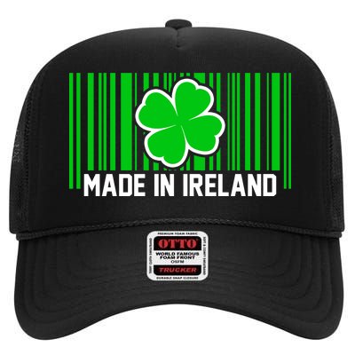 Made In Ireland -Irish Distressed Logo High Crown Mesh Back Trucker Hat