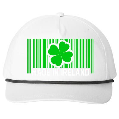 Made In Ireland -Irish Distressed Logo Snapback Five-Panel Rope Hat