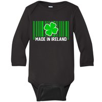 Made In Ireland -Irish Distressed Logo Baby Long Sleeve Bodysuit