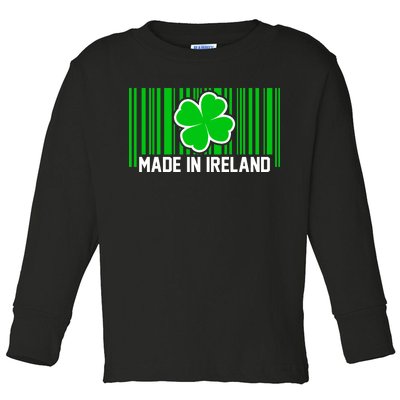 Made In Ireland -Irish Distressed Logo Toddler Long Sleeve Shirt