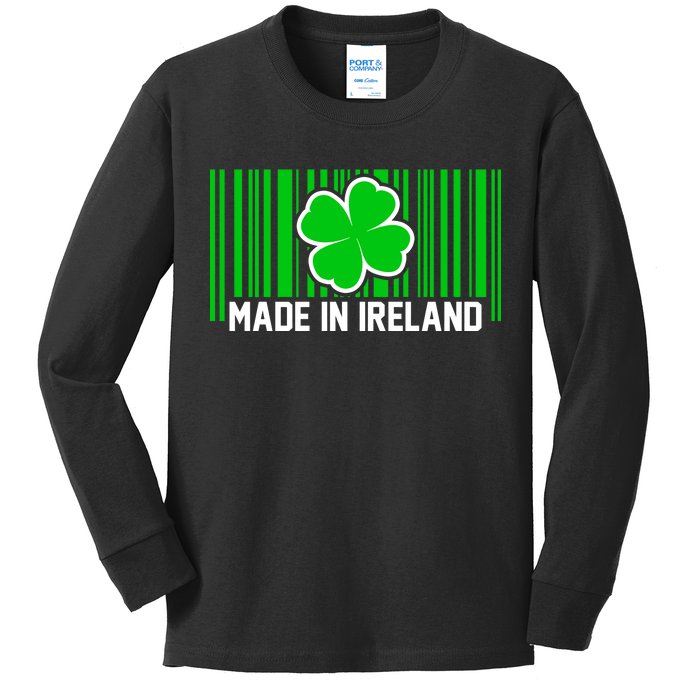 Made In Ireland -Irish Distressed Logo Kids Long Sleeve Shirt