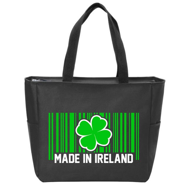 Made In Ireland -Irish Distressed Logo Zip Tote Bag