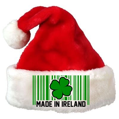 Made In Ireland -Irish Distressed Logo Premium Christmas Santa Hat