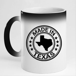 Made In Texas 11oz Black Color Changing Mug