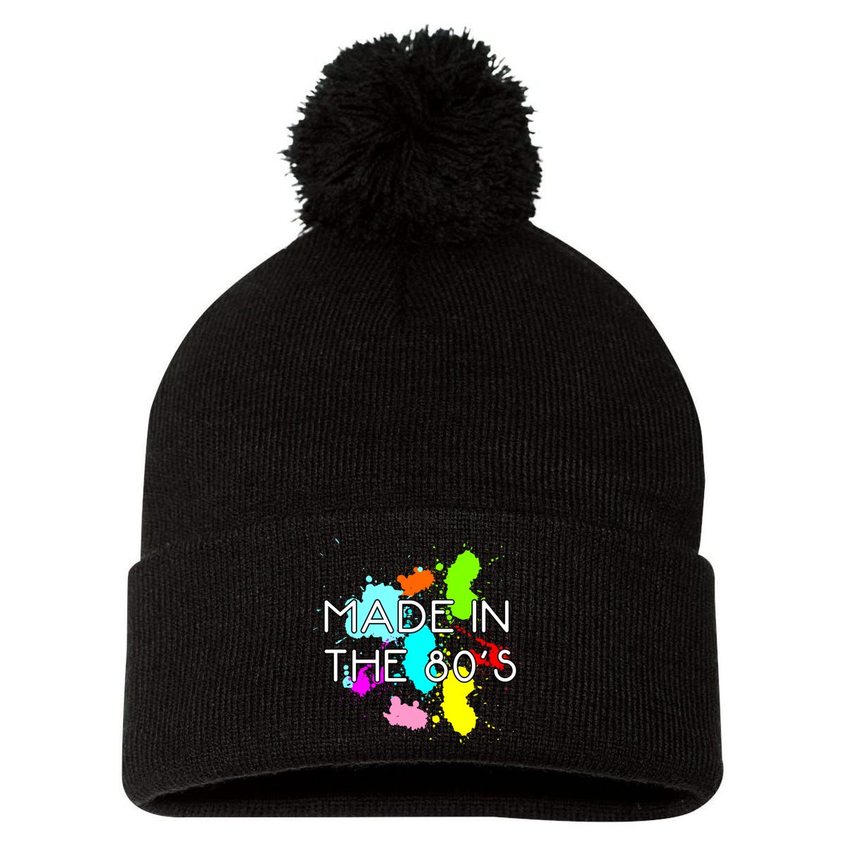 Made in The 80's Pom Pom 12in Knit Beanie