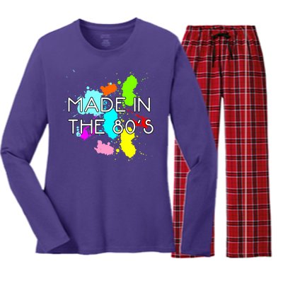 Made in The 80's Women's Long Sleeve Flannel Pajama Set 