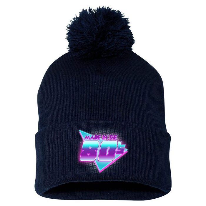 Made In The 80's Cool Retro 1980s Pom Pom 12in Knit Beanie