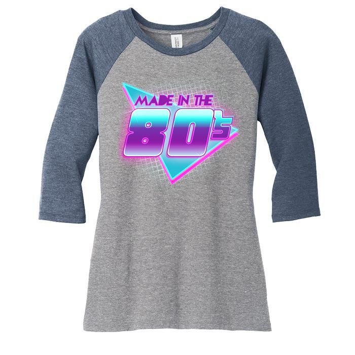 Made In The 80's Cool Retro 1980s Women's Tri-Blend 3/4-Sleeve Raglan Shirt